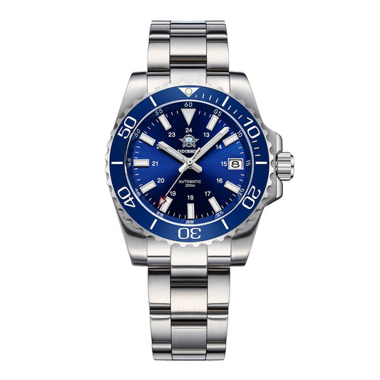 ★Saldi Anniversario★Orologio subacqueo automatico da uomo ADDIESDIVE con vetro zaffiro sintetico AD2504 Blu