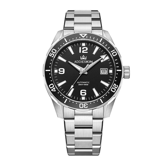 AddiesKIN Orologio da uomo di lusso 40 mm con movimento Miyota 9015 – Modello K009 Nero