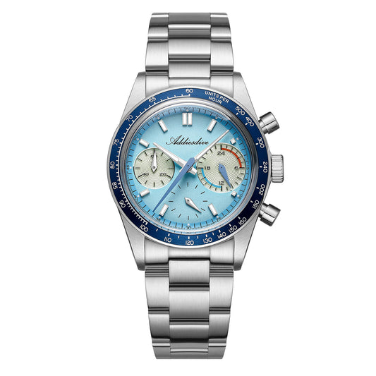 Orologio cronografo al quarzo ADDIESDIVE 37 mm VK63 da corsa AD2539 Blu