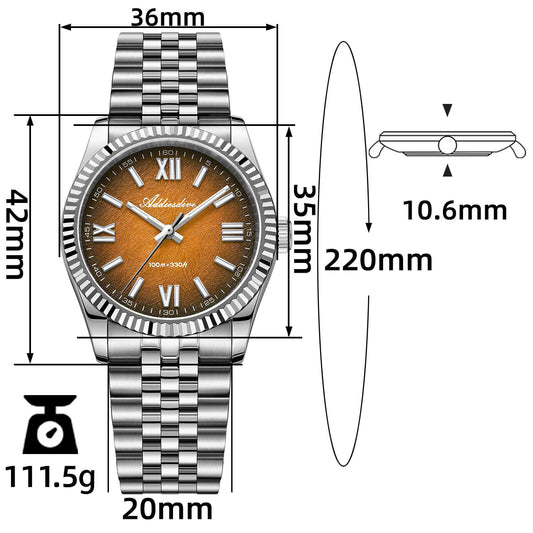 ★Saldi Anniversario★ADDIESDIVE Orologio da Uomo DJ Homage da 36 mm AD2512