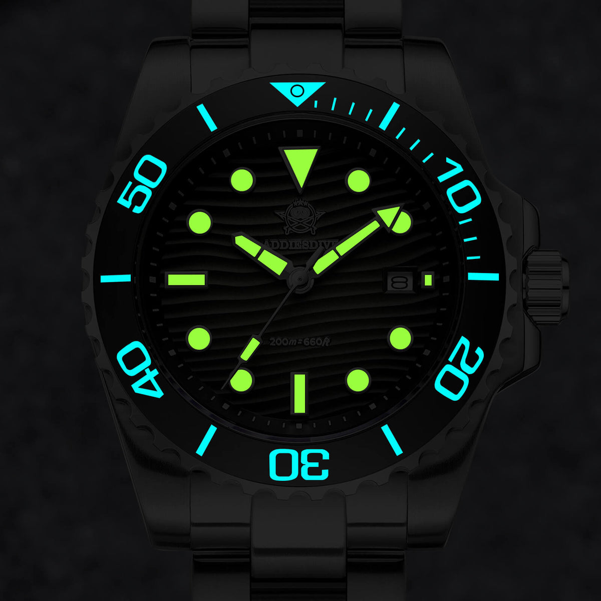 🔥SALDI D'AUTUNNO 🔥Orologio subacqueo al quarzo Addiesdive da 41 mm con quadrante a trama "deserto" AD2537