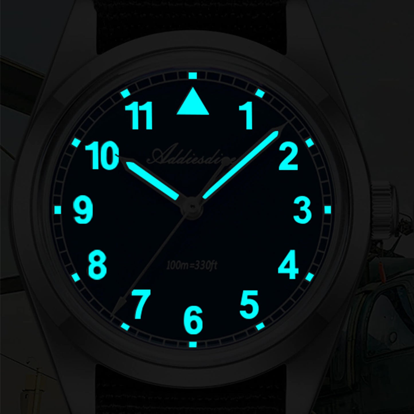 ADDIESDIVE 37mm VH31 Retro Pilot Field Watch AD2079