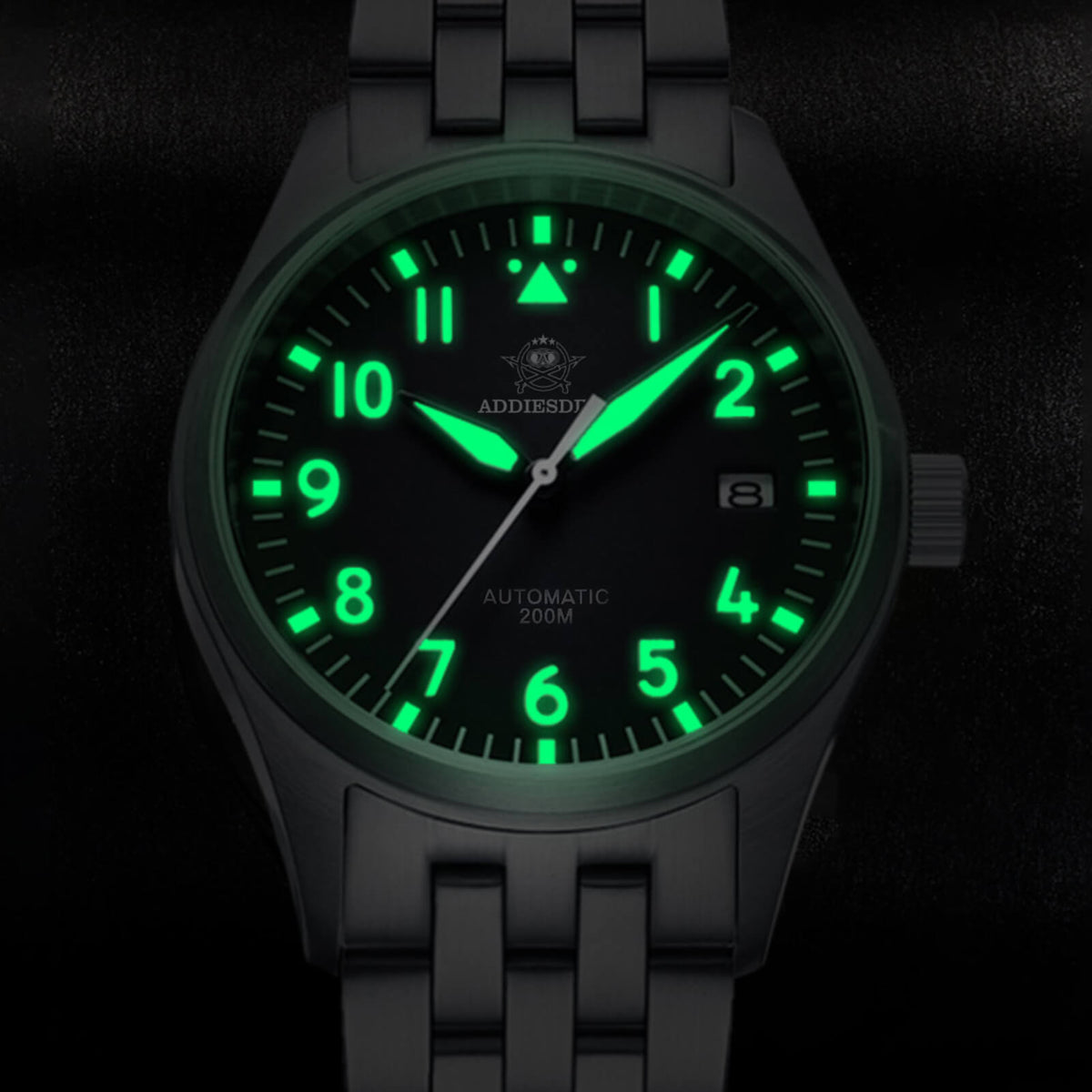 ADDIESDIVE Orologio da uomo di venda calda 1000m Diving BGW9 Quadrante luminoso blu Lunetta in ceramica Cristallo di zaffiro Orologi meccanici automatici  1511