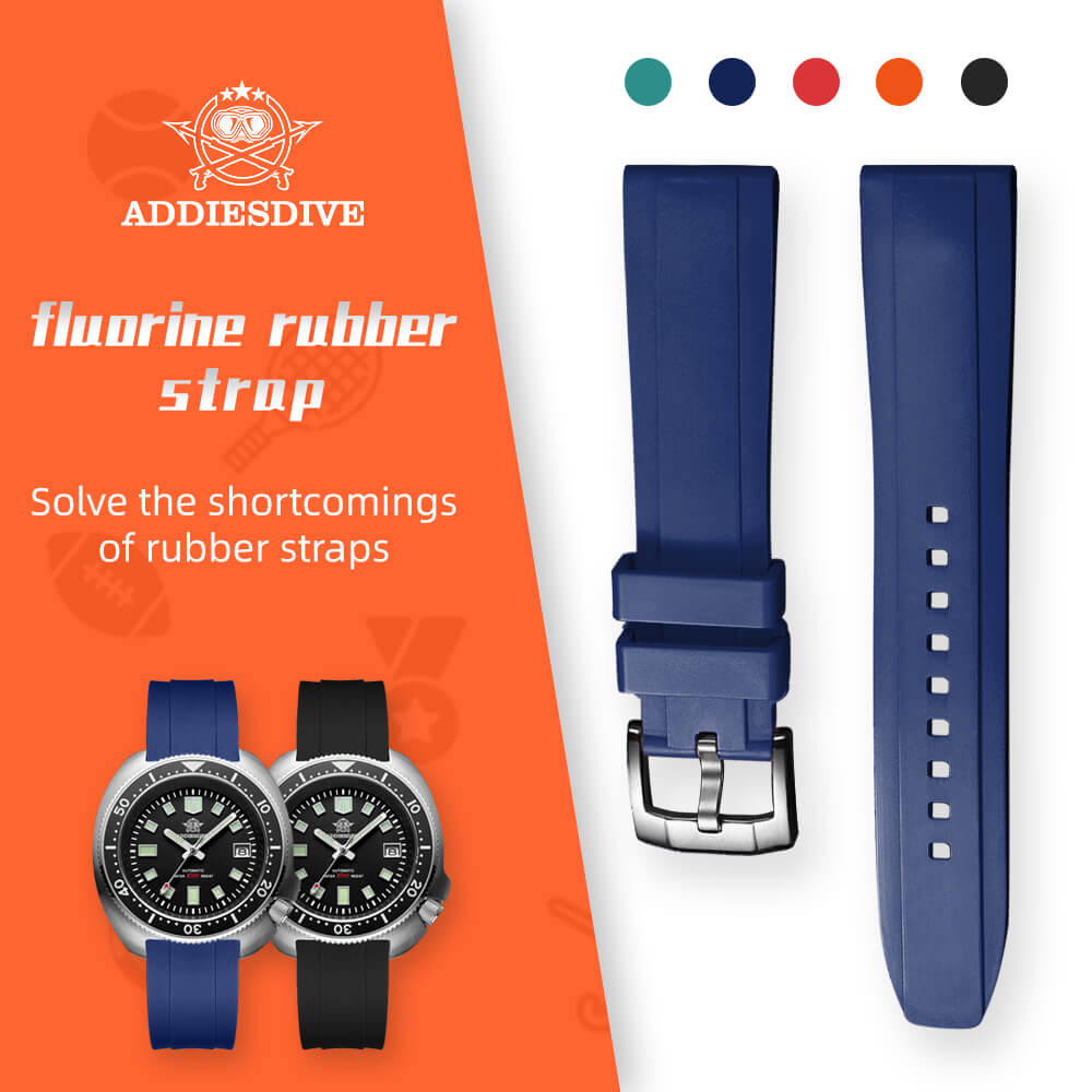 Generic Silicone Watch Strap For Men Dive Watches Quick Release Rubber Band,22mm