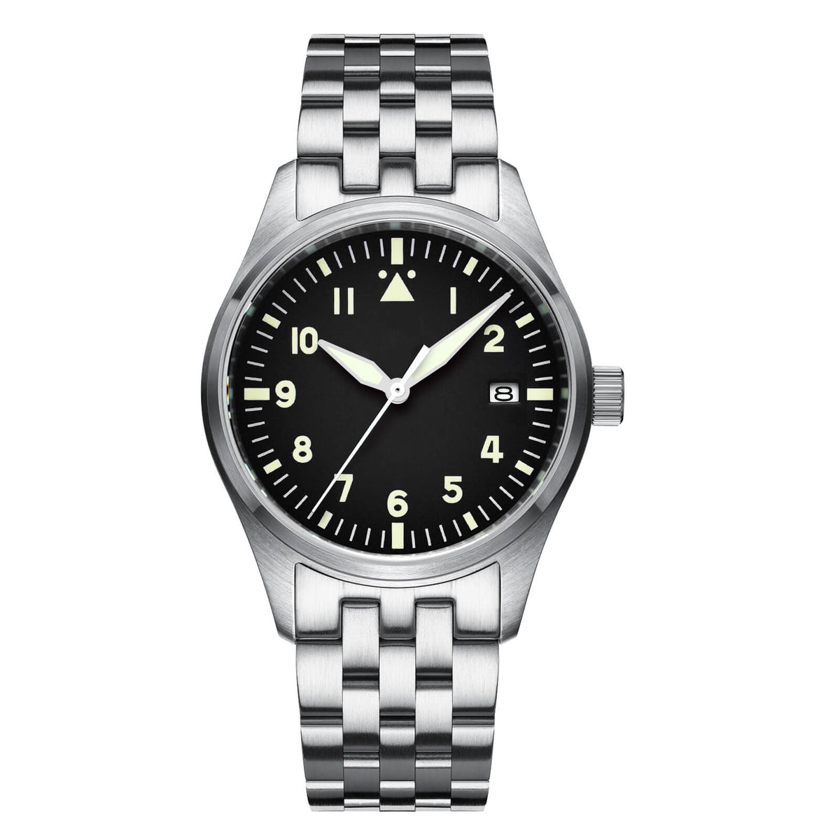 ADDIESDIVE® Pilot watch|movimento automatico NH35A Nastro in acciaio (MY-H2) Nero Cinturino in acciaio