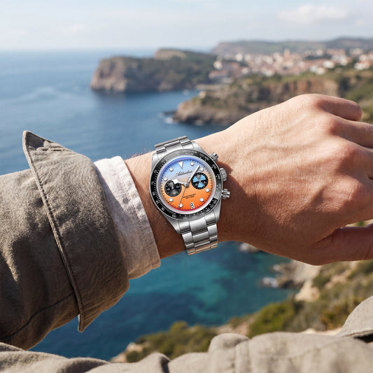 AD2559 | Cronografo da Corsa Vintage · Quadranti Gradient Sunset & Macaron