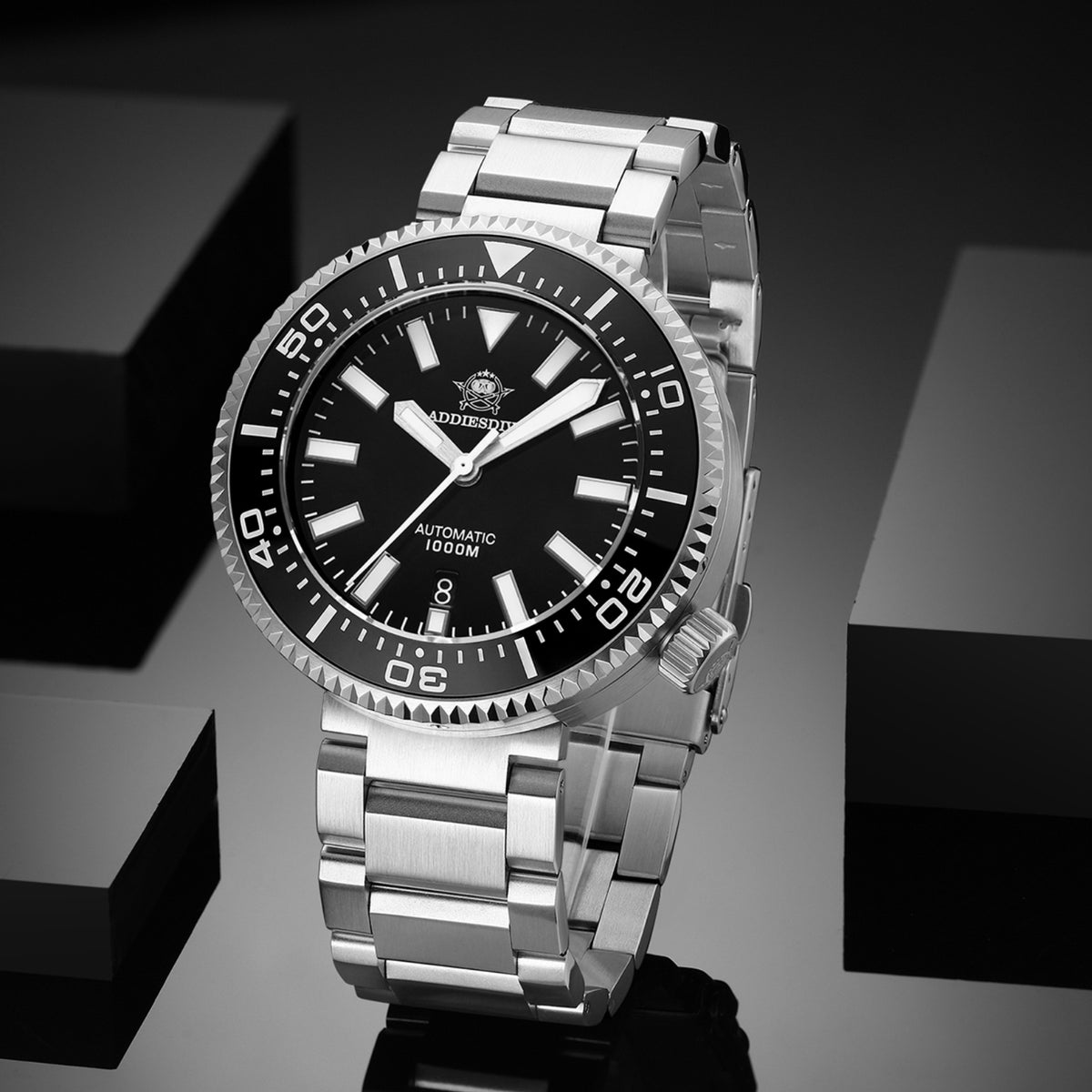 ★Magazzino italiano★Orologio subacqueo professionale ADDIESDIVE 1000m, movimento 8215, 45mm (AD2523)