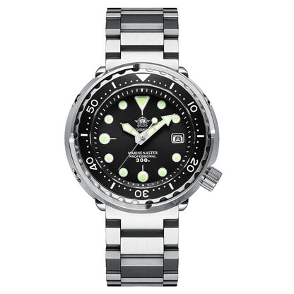 ★Magazzino italiano★ Orologio subacqueo meccanico automatico ADDIESDIVE® Tuna Series, impermeabile fino a 300 m, nero (Modello: AD2522)
