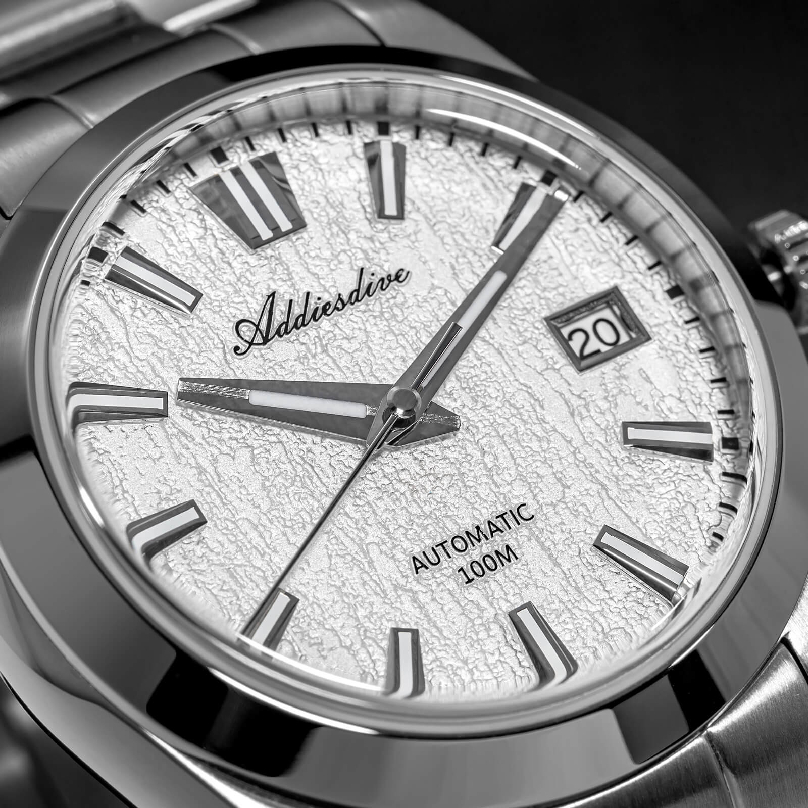 ADDIESDIVE 39mm Orologio Automatico NH35 con Quadrante 3D Bark Texture da AD2075