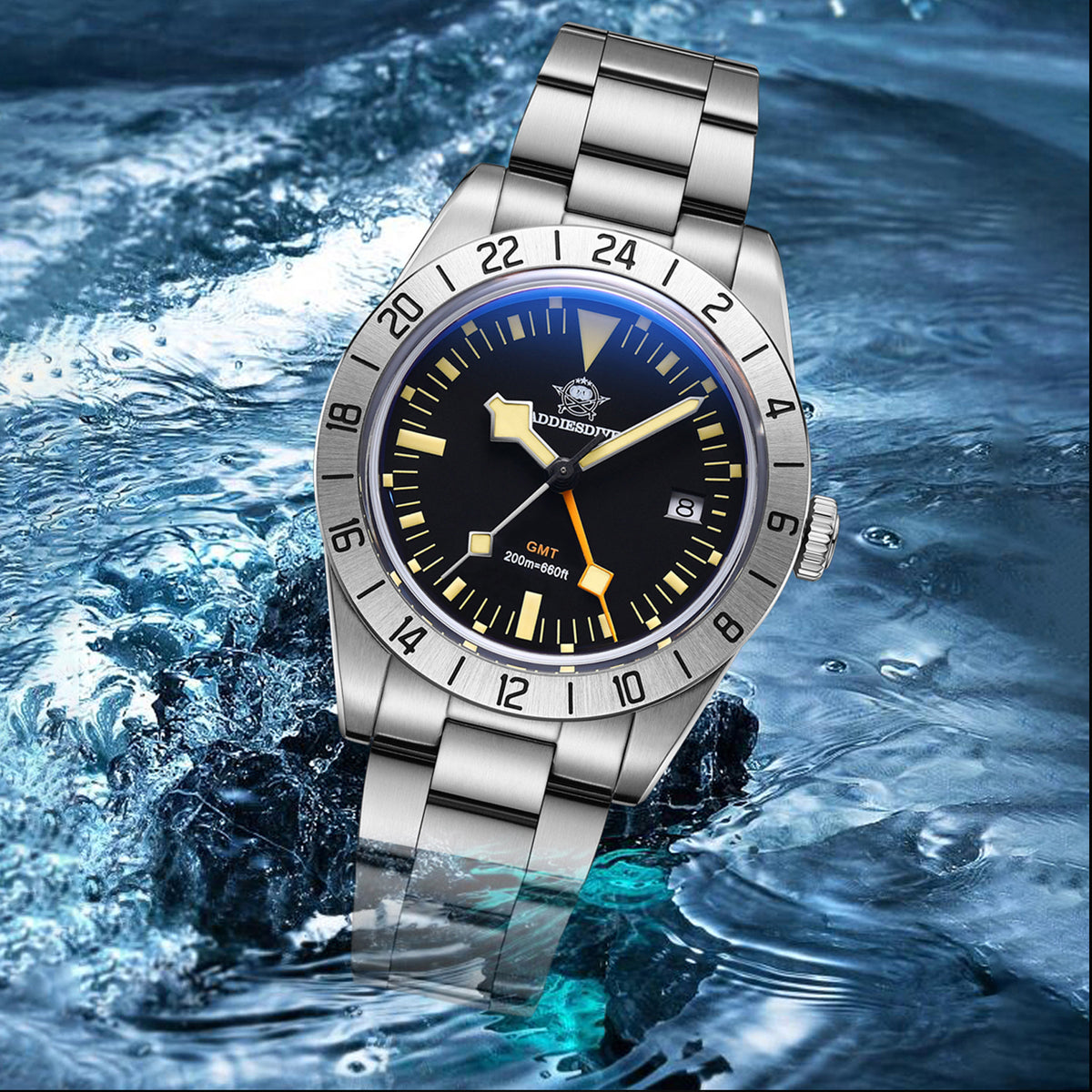 ★Speciale Capodanno★Orologio al quarzo ADDIESDIVE 39mm BB GMT con movimento RONDA515 (AD2035/AD2036)