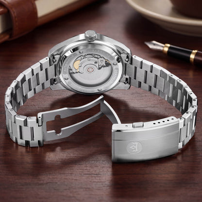 Orologio automatico di lusso AddiesKIN K014 da 40 mm con quadrante in rilievo tipo cammeo e movimento ST2130