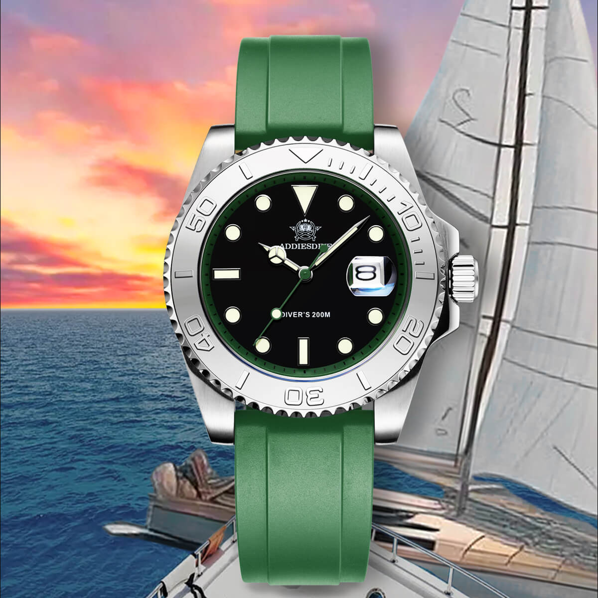 ★Saldi Anniversario★ADDIESDIVE Orologio Sportivo al Quarzo da 41 mm Impermeabile 200 m (AD2040)