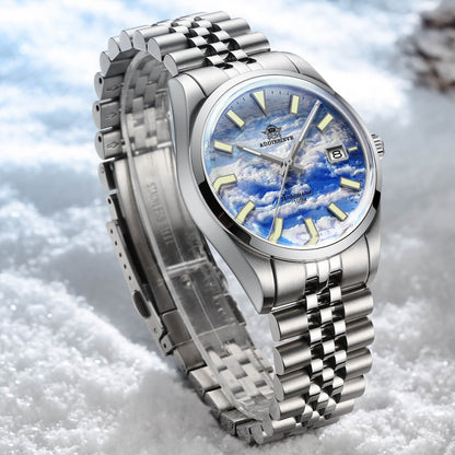 Addiesdive 39mm Orologio Automatico con Quadrante 3D Sea of Clouds AD2041