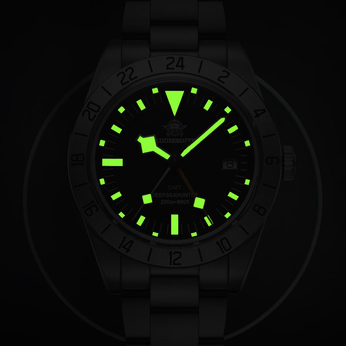 ADDIESDIVE 39mm BB GMT Orologio al quarzo Movimento RONDA515, AD2036