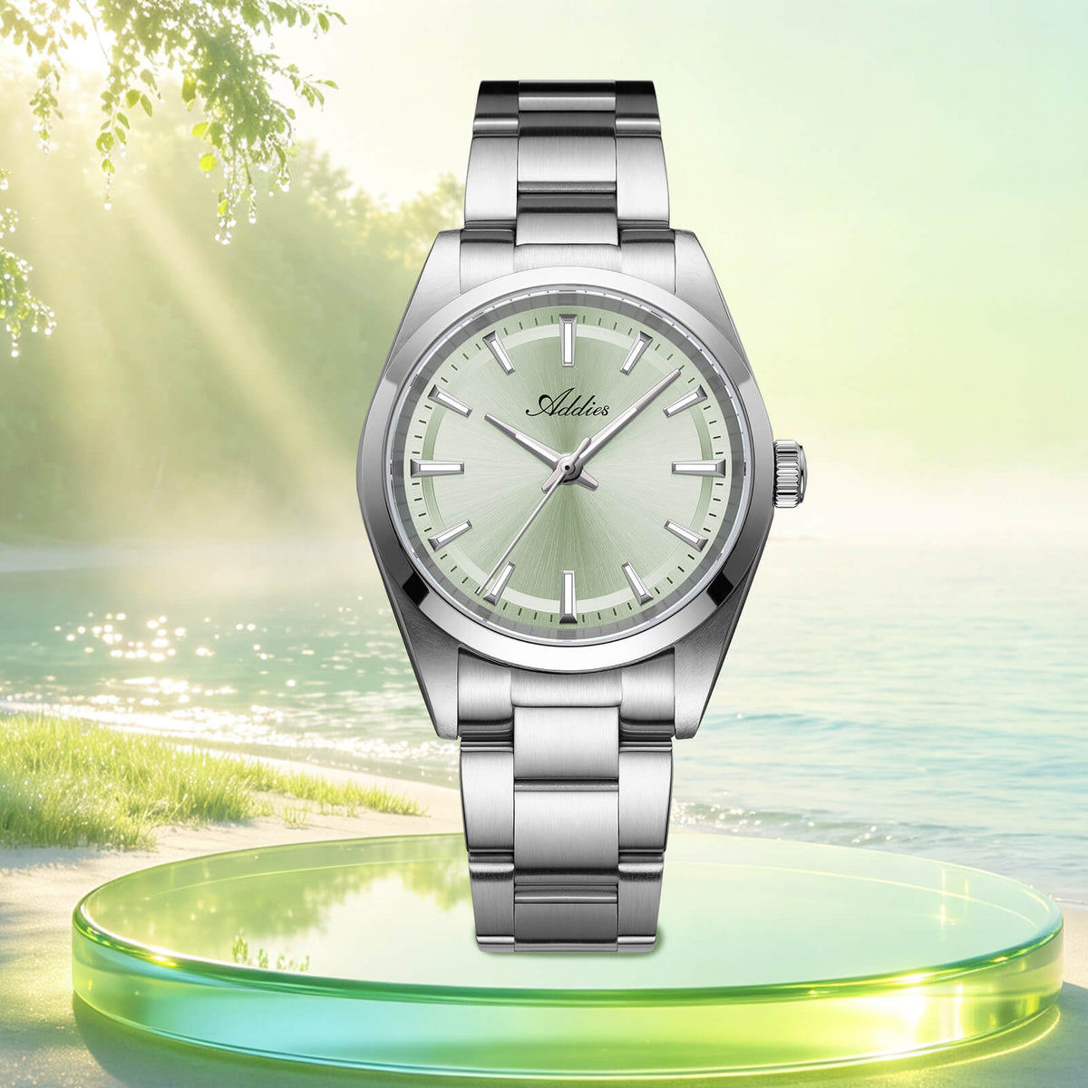 Addiesdive AW25908 Orologio da Donna al Quarzo 31mm con Quadrante Sunburst e Vetro Zaffiro