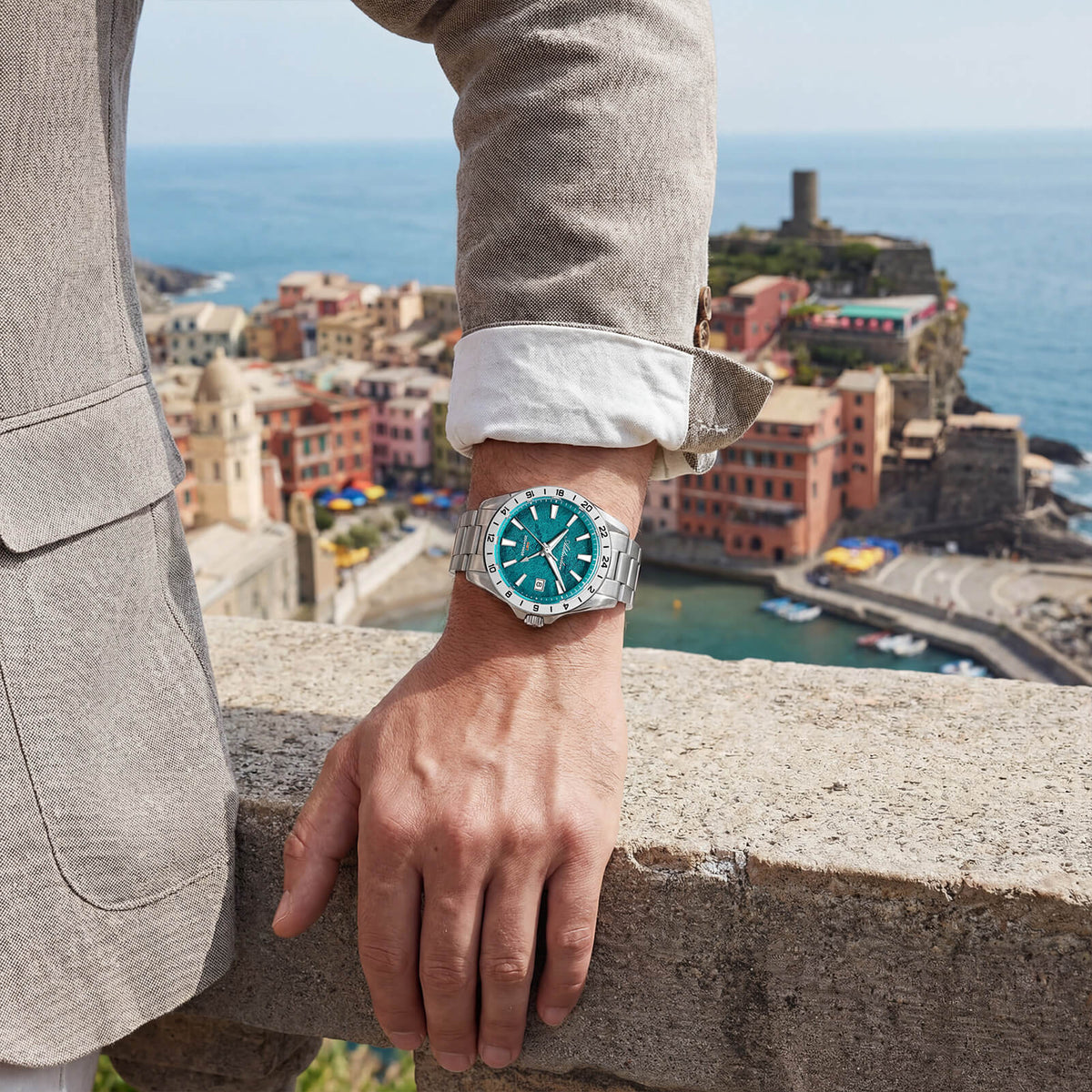 🔥SALDI D'AUTUNNO 🔥 ADDIESDIVE Orologio GMT al quarzo da 38 mm con movimento RONDA 515 (AD2548)
