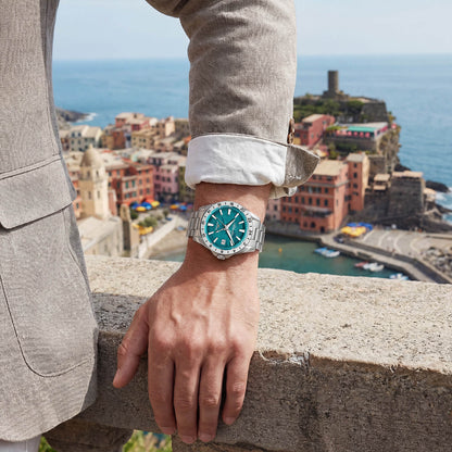 🔥SALDI D'AUTUNNO 🔥 ADDIESDIVE Orologio GMT al quarzo da 38 mm con movimento RONDA 515 (AD2548)