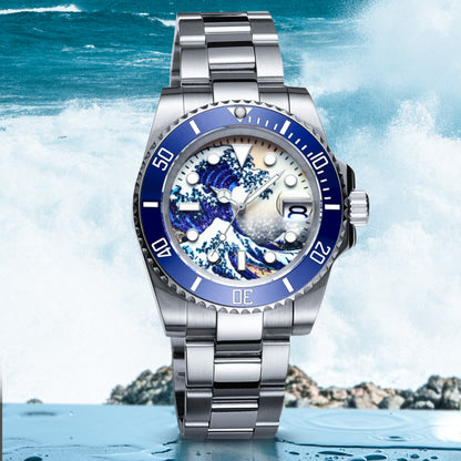 ADDIESDIVE Orologio Subacqueo Great Wave Sub (H3AC-Surf)