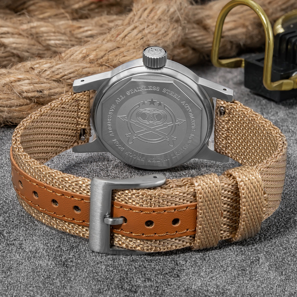 ★Magazzino Italia★ADDIESDIVE Orologio meccanico vintage 36mm AD2076