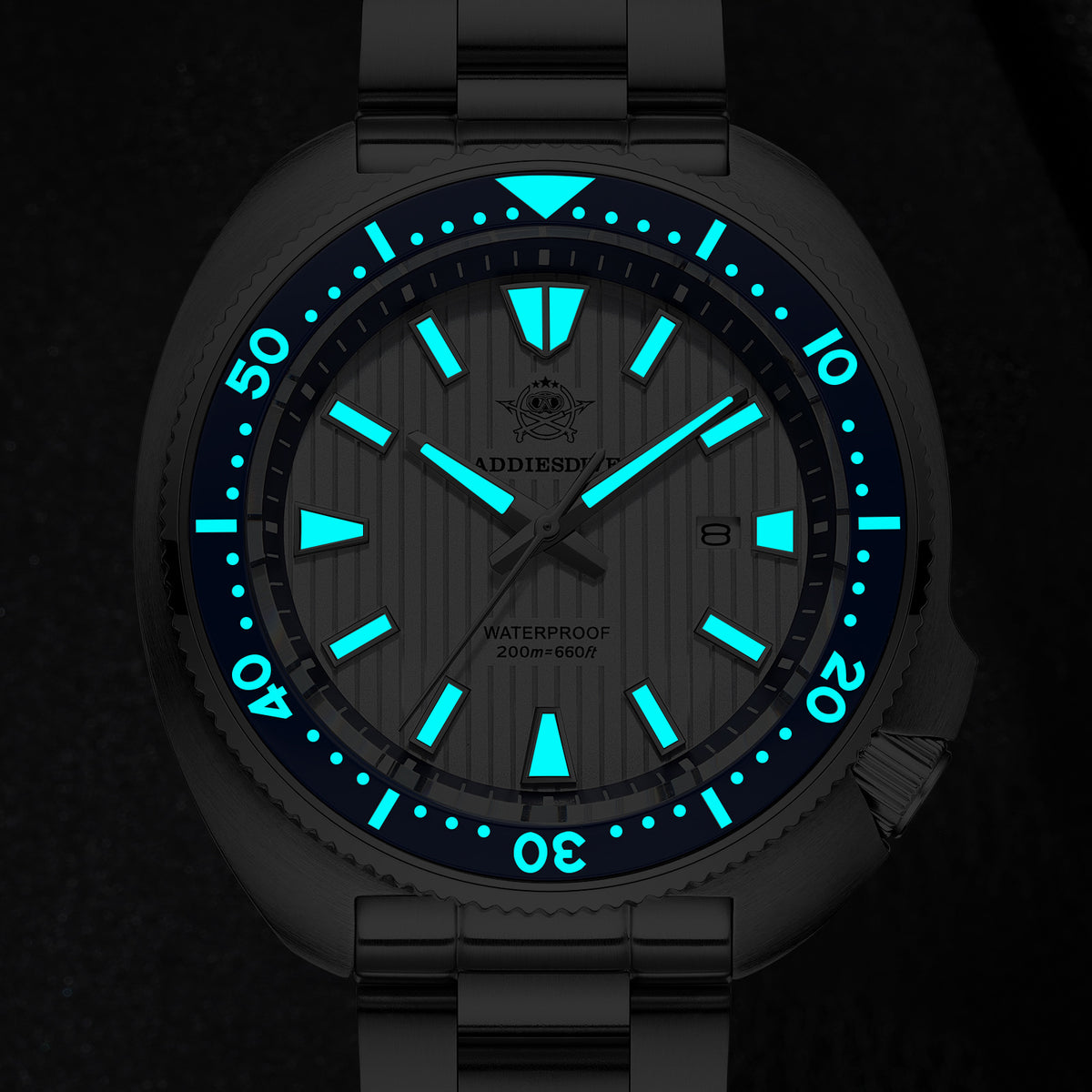 ★Offerta speciale★ Orologio subacqueo al quarzo da uomo Addiesdive Turtle 41 mm AD2507