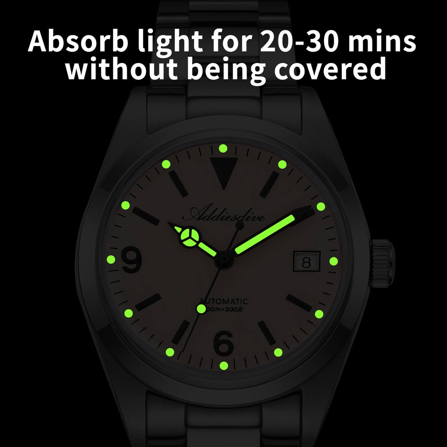Orologio ADDIESDIVE 36mm AD2556 Automatico Stile Explorer con Movimento ST2130 e Vetro Zaffiro Bombato