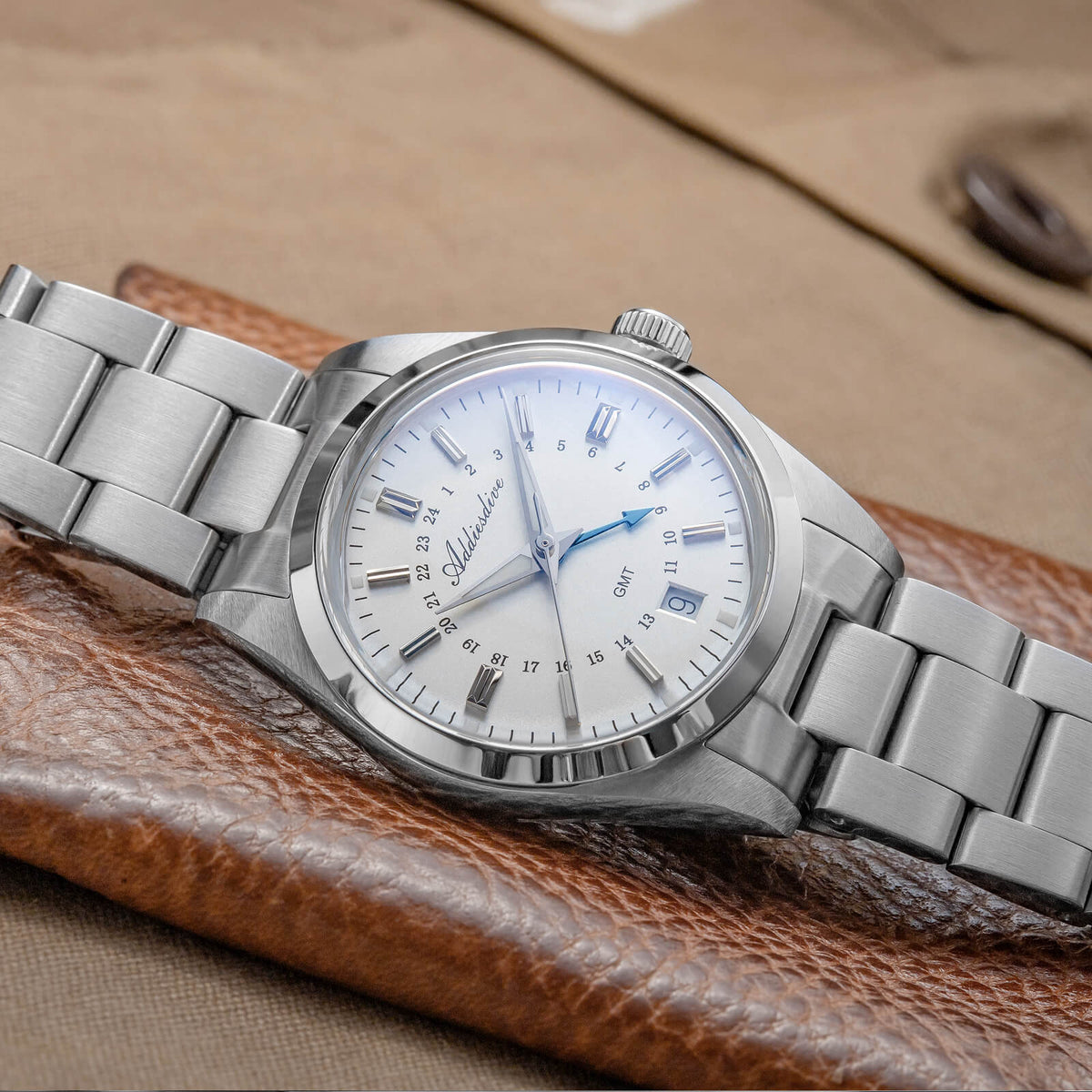★Saldi Anniversario★ADDIESDIVE Orologio al Quarzo GMT Elegance Collection AD2065