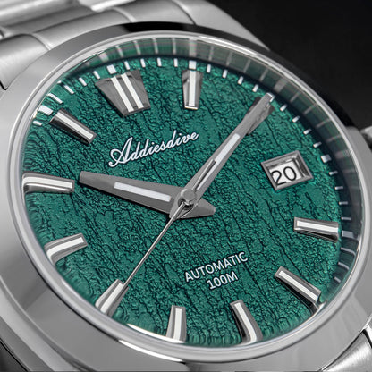 ADDIESDIVE 39mm Orologio Automatico NH35 con Quadrante 3D Bark Texture da AD2075