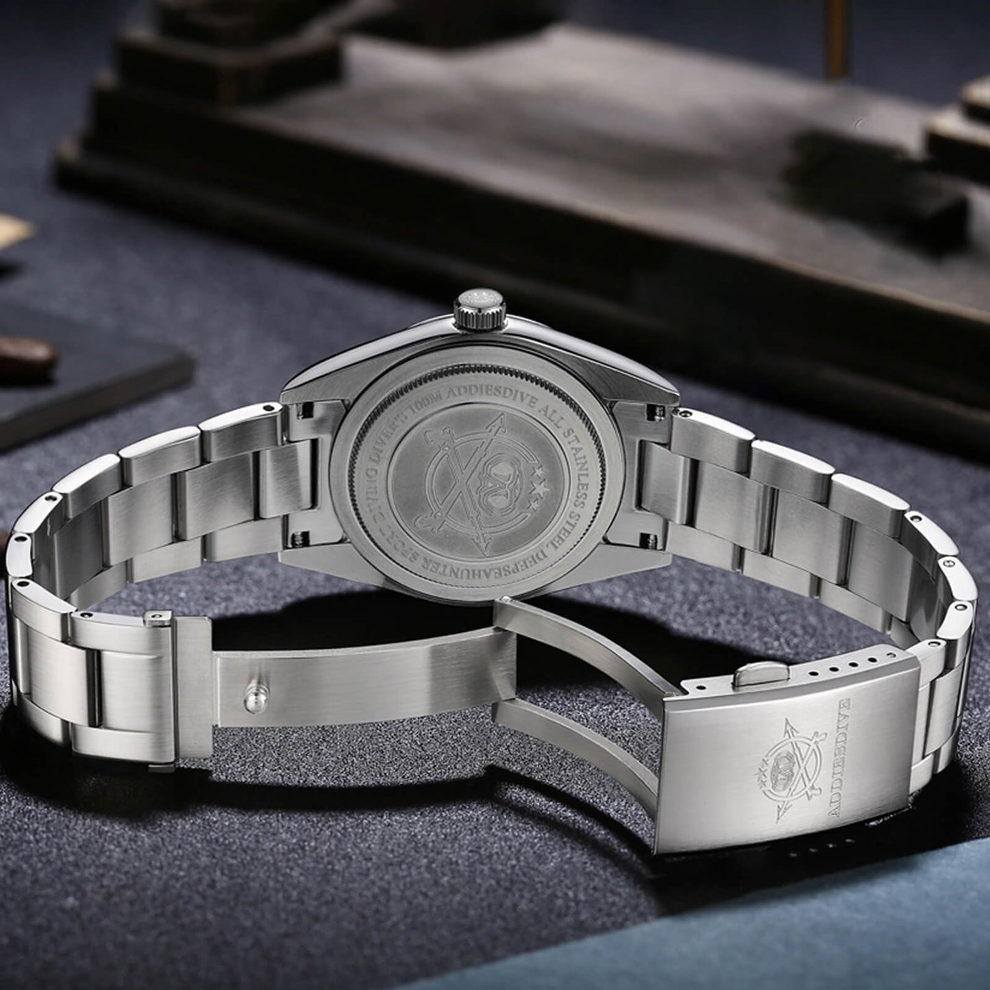 ★Magazzino Italia★ADDIESDIVE 36mm Orologio al Quarzo di Lusso VH31 AD2066