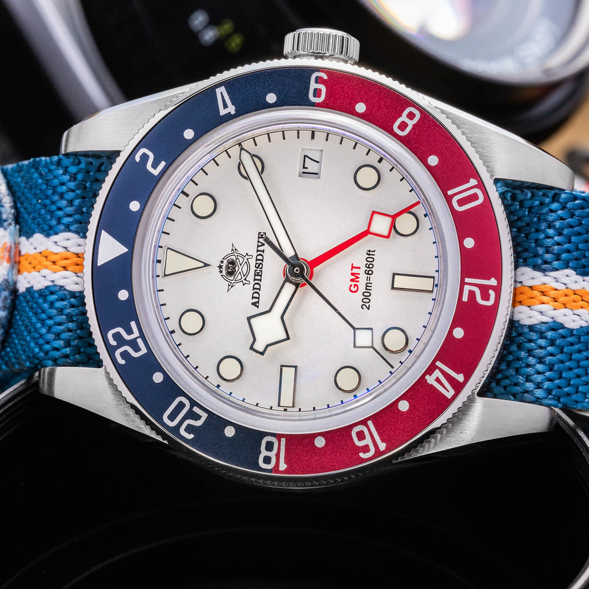 ★Saldi Anniversario★ADDIESDIVE 39mm Orologio al Quarzo BB58 GMT AD2044