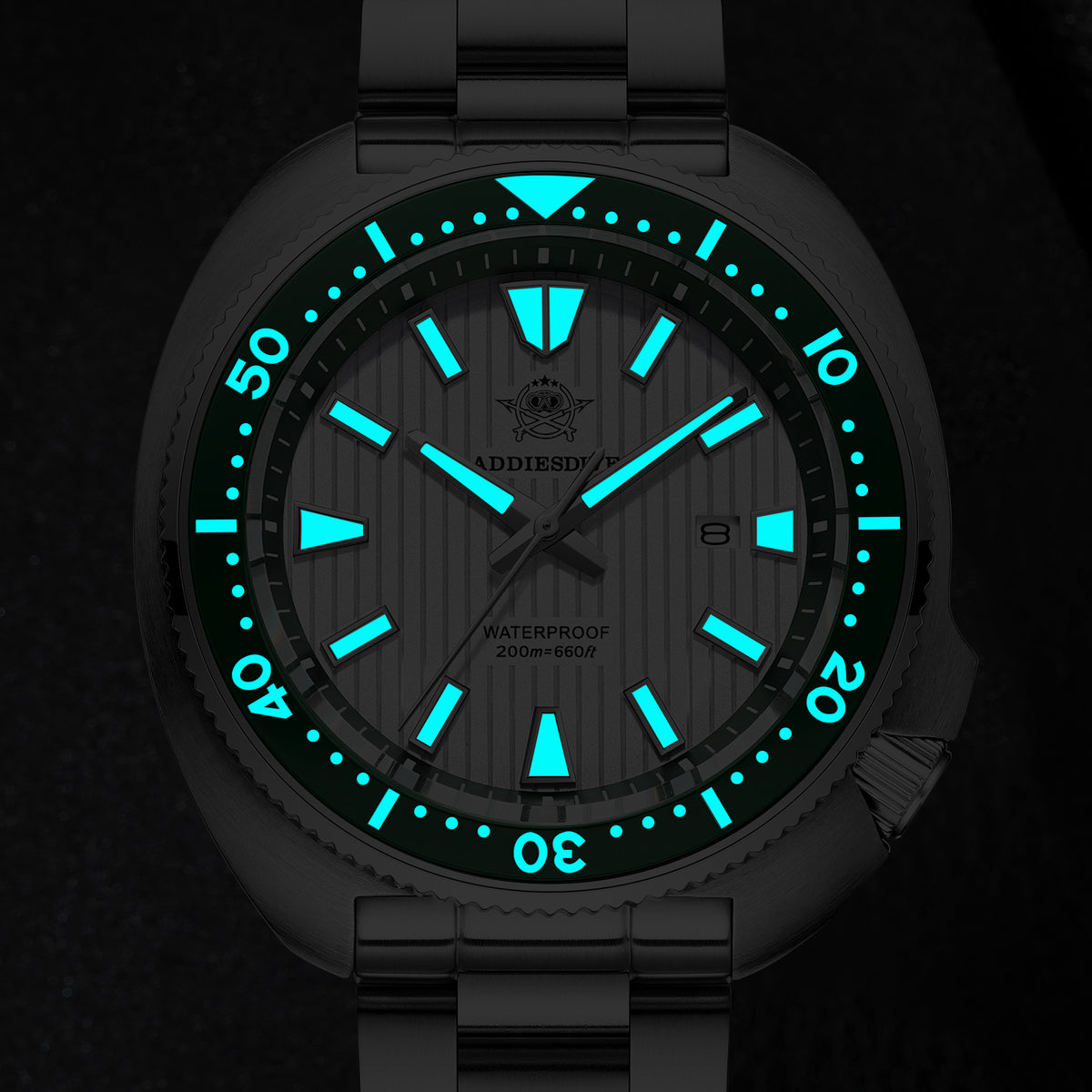 ★Offerta speciale★ Orologio subacqueo al quarzo da uomo Addiesdive Turtle 41 mm AD2507