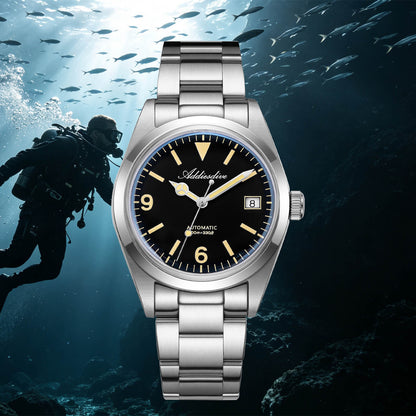 Orologio ADDIESDIVE 36mm AD2556 Automatico Stile Explorer con Movimento ST2130 e Vetro Zaffiro Bombato