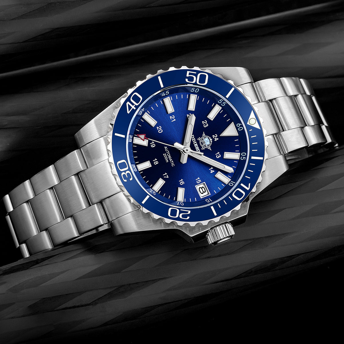 ★Saldi Anniversario★Orologio subacqueo automatico da uomo ADDIESDIVE con vetro zaffiro sintetico AD2504