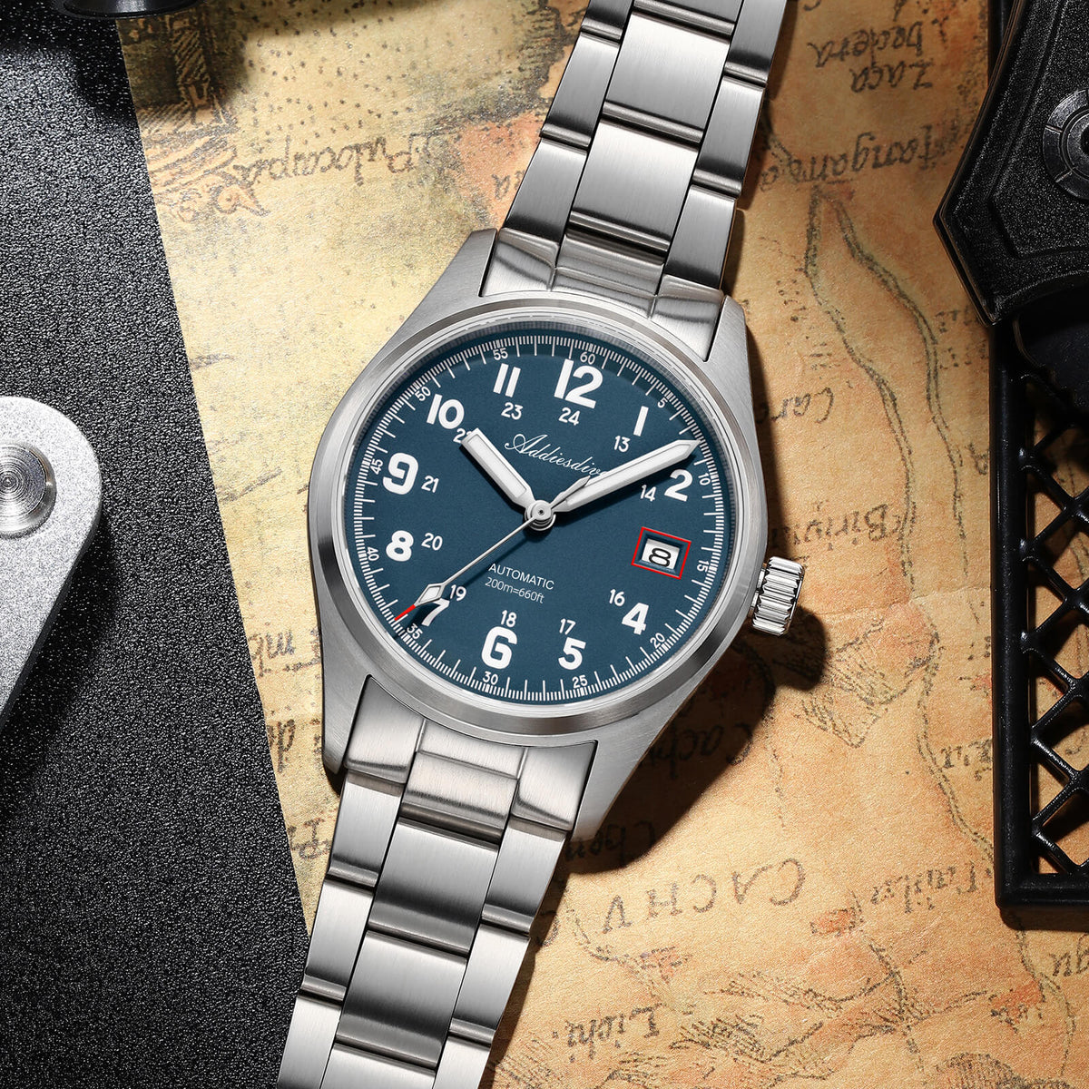 🔥SALDI D'AUTUNNO 🔥ADDIESDIVE 39mm Orologio Explore NH35 Automatico AD2070