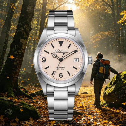Orologio ADDIESDIVE 36mm AD2556 Automatico Stile Explorer con Movimento ST2130 e Vetro Zaffiro Bombato