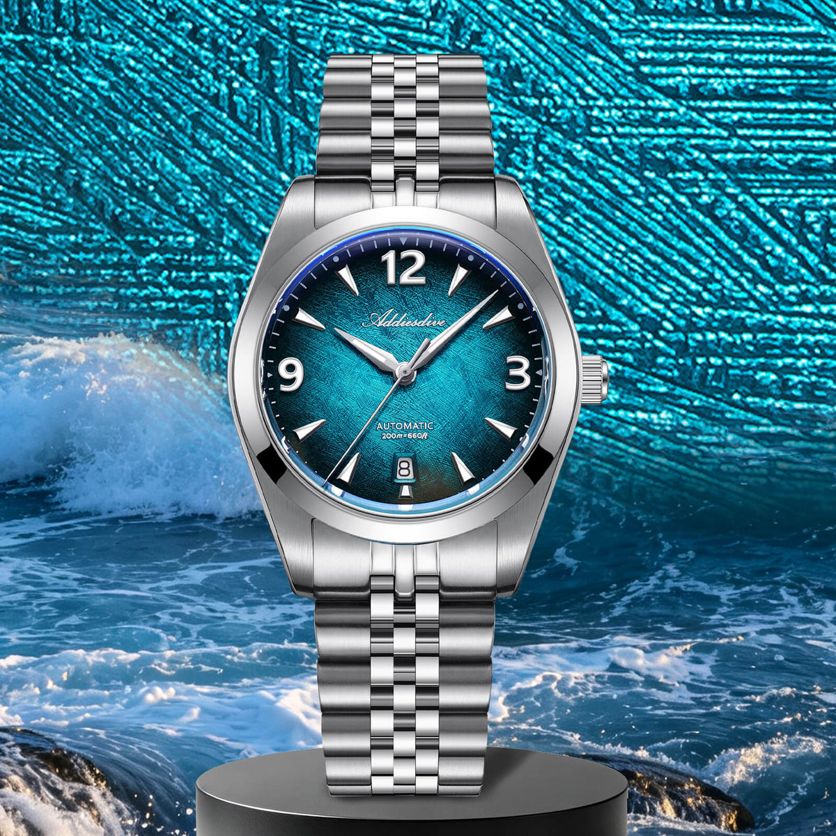 ADDIESDIVE AD2560 Orologio Automatico da Uomo 39mm – Miyota 8215, Vetro Zaffiro e Impermeabilità 200m