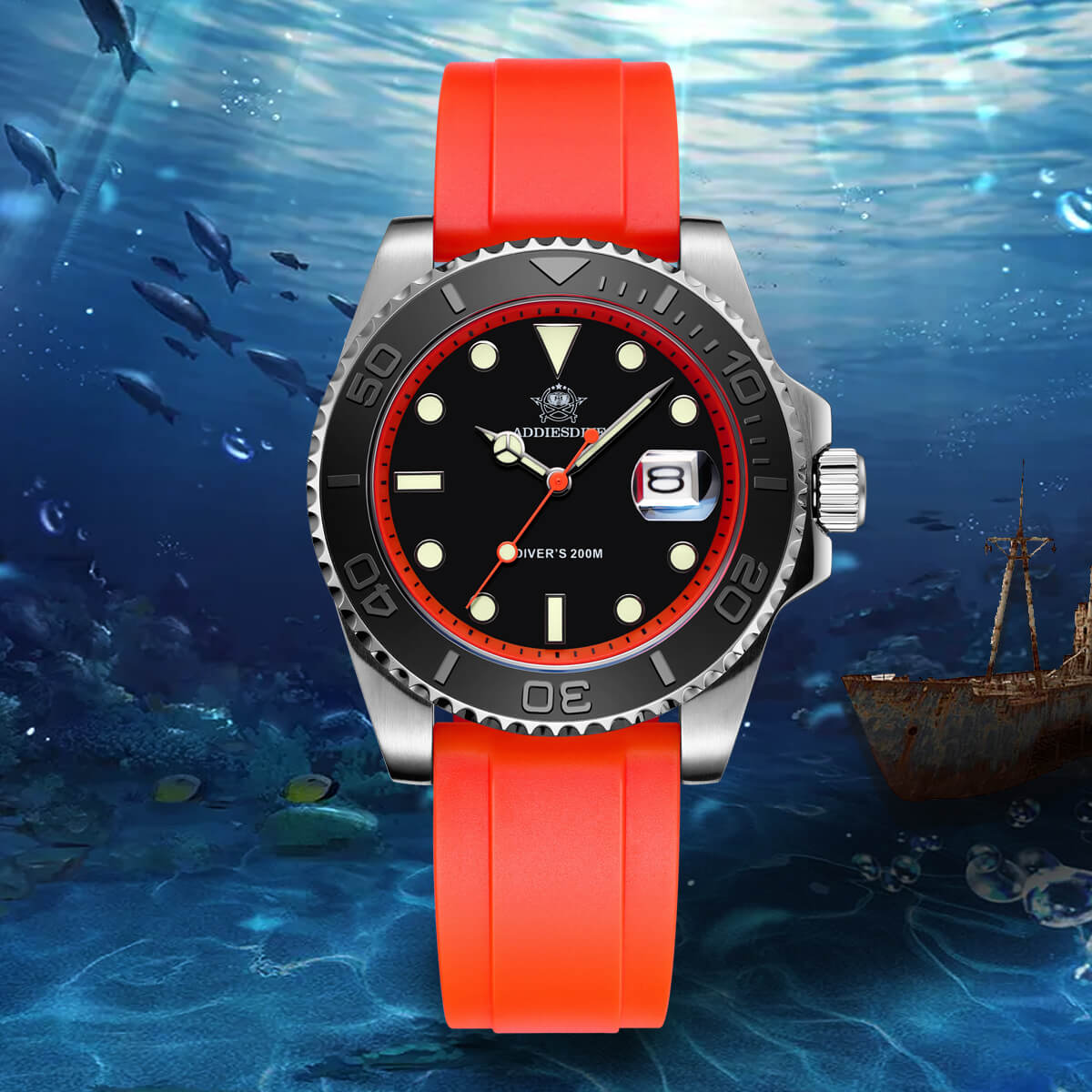 ★Saldi Anniversario★ADDIESDIVE Orologio Sportivo al Quarzo da 41 mm Impermeabile 200 m (AD2040)