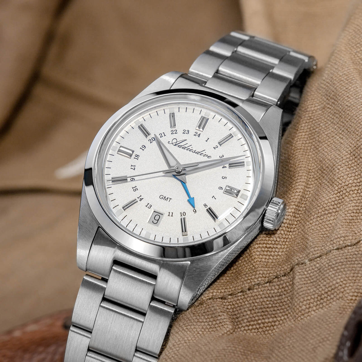 ★Saldi Anniversario★ADDIESDIVE Orologio al Quarzo GMT Elegance Collection AD2065
