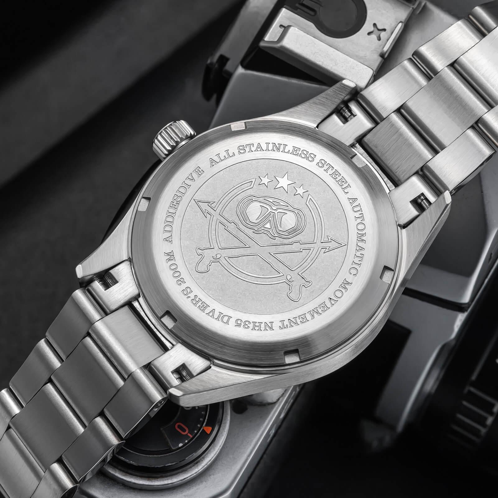 ★Magazzino Italia★ADDIESDIVE Orologio automatico in cristallo di zaffiro da 39 mm Orologio da campo AD2074