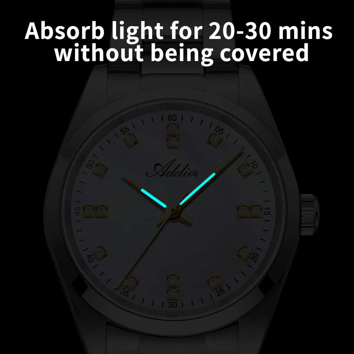 Orologio da donna di lusso Addies al quarzo in acciaio inox, 31 mm (AW25909)