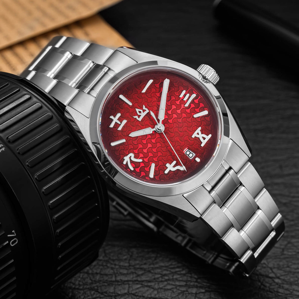 🔥SALDI D'AUTUNNO 🔥 Orologio automatico AddiesKIN K011 da 38 mm con quadrante a motivo "lingotto" e movimento 9015