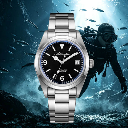 Orologio ADDIESDIVE 36mm AD2556 Automatico Stile Explorer con Movimento ST2130 e Vetro Zaffiro Bombato