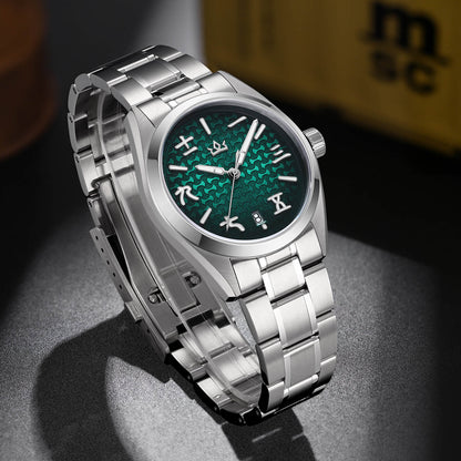 🔥SALDI D'AUTUNNO 🔥 Orologio automatico AddiesKIN K011 da 38 mm con quadrante a motivo "lingotto" e movimento 9015
