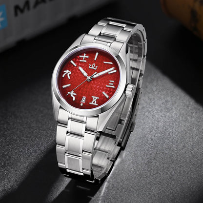 🔥SALDI D'AUTUNNO 🔥 Orologio automatico AddiesKIN K011 da 38 mm con quadrante a motivo "lingotto" e movimento 9015