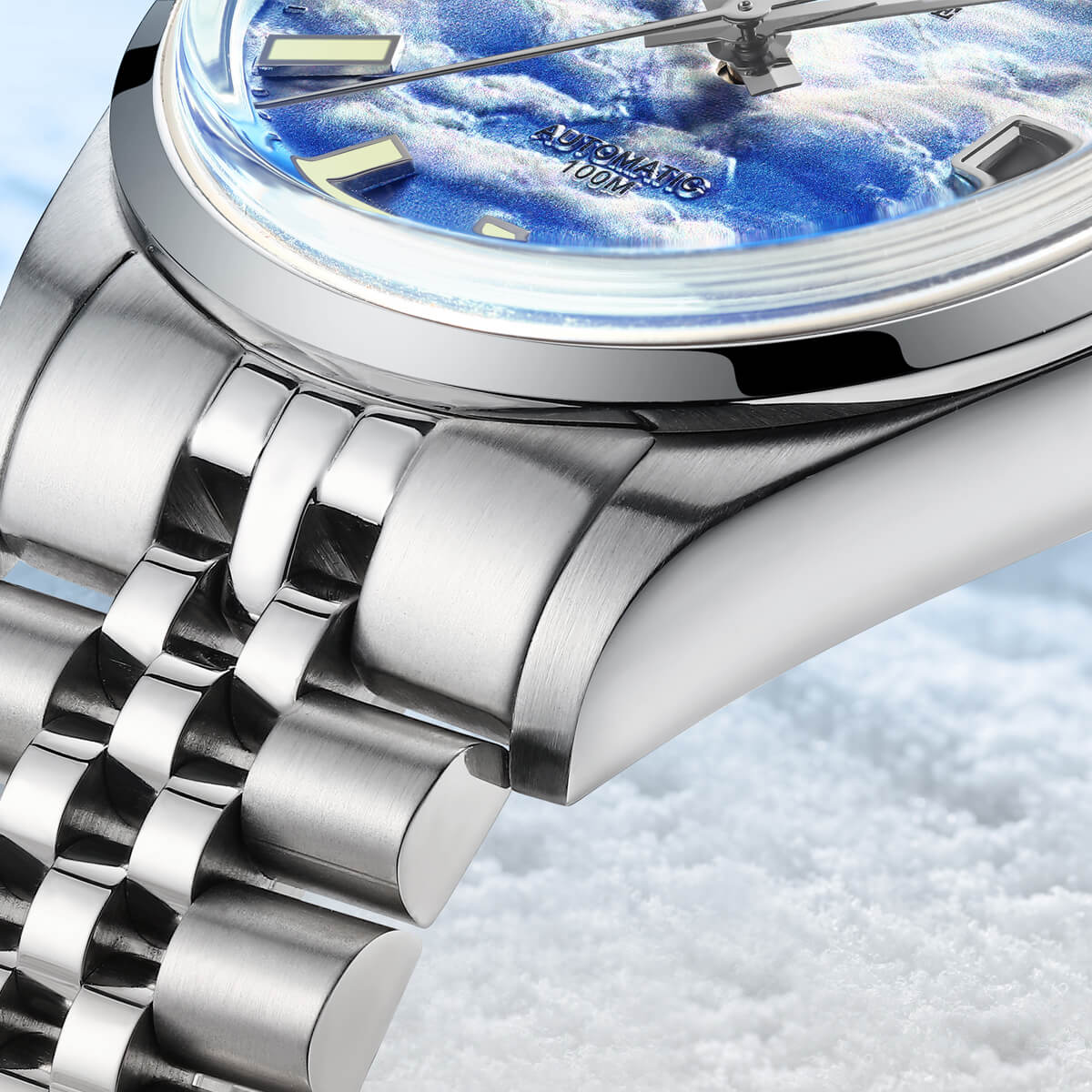 Addiesdive 39mm Orologio Automatico con Quadrante 3D Sea of Clouds AD2041