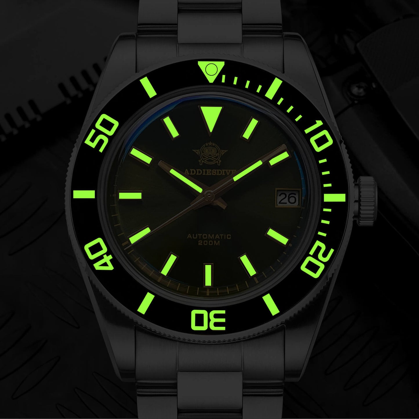 Addiesdive Orologio da Uomo Retro Sub 39mm NH35 AD2084