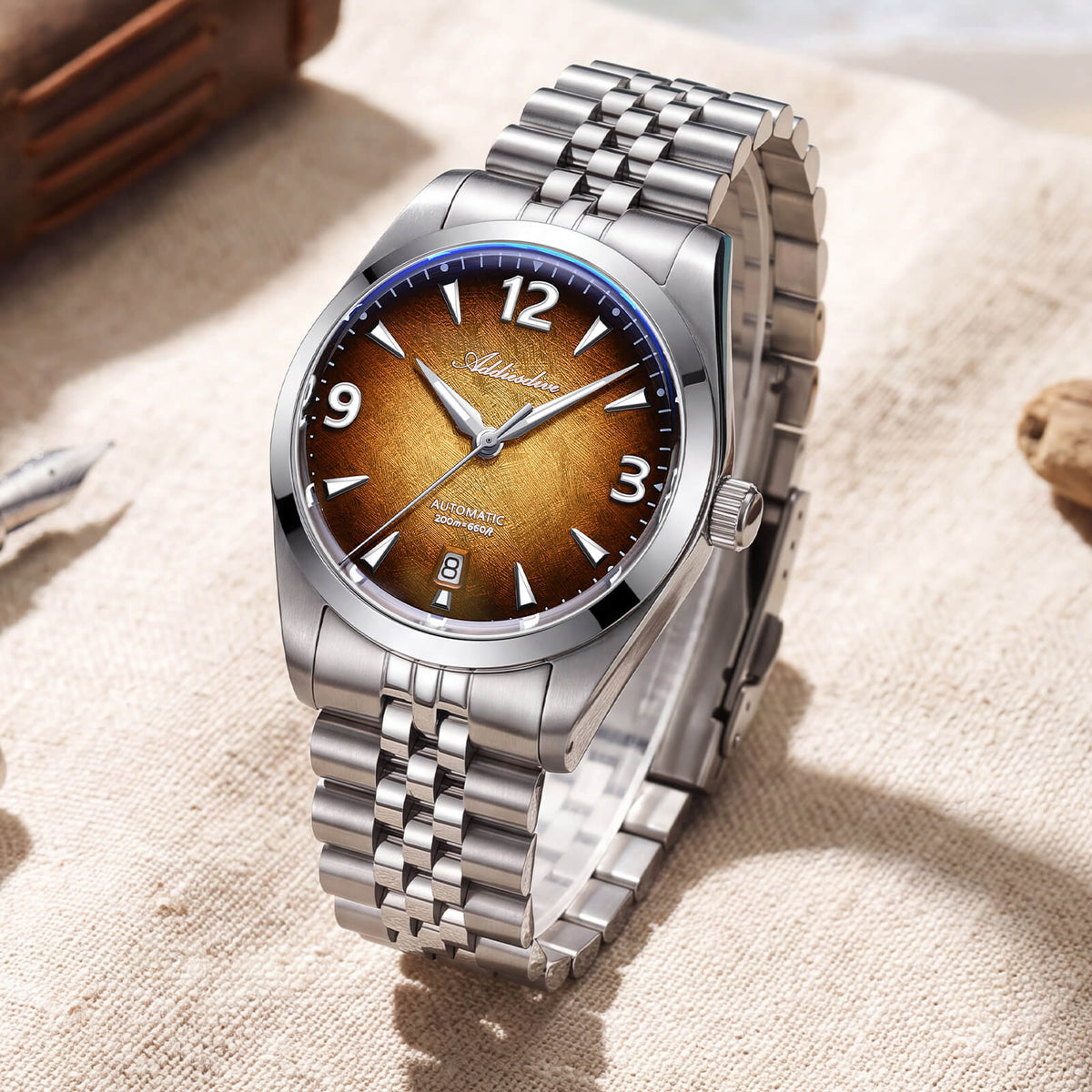 ADDIESDIVE AD2560 Orologio Automatico da Uomo 39mm – Miyota 8215, Vetro Zaffiro e Impermeabilità 200m