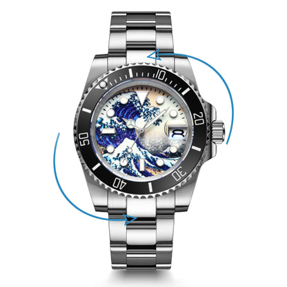 ADDIESDIVE Orologio Subacqueo Great Wave Sub (H3AC-Surf)