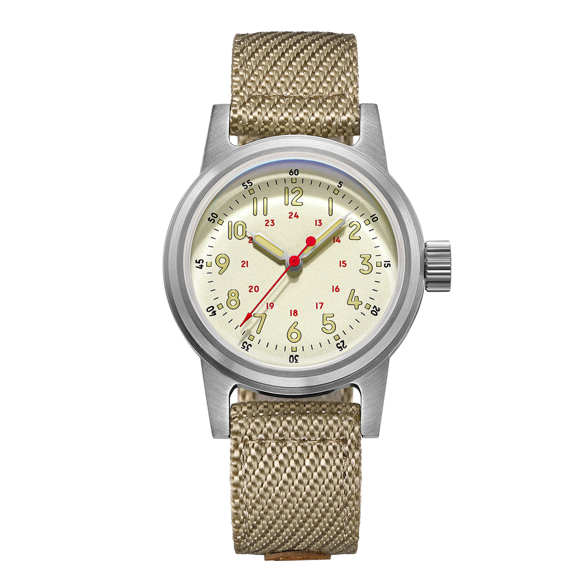 ★Magazzino Italia★ADDIESDIVE Orologio meccanico vintage 36mm AD2076 Giallo