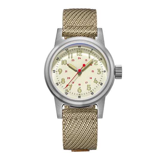 ★Magazzino Italia★ADDIESDIVE Orologio meccanico vintage 36mm AD2076 Giallo