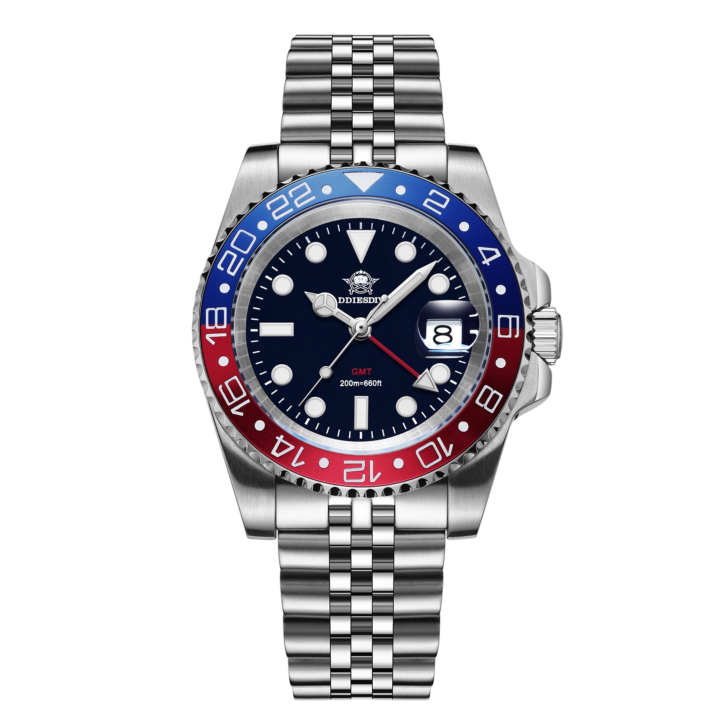 🔥Saldi Estivi🔥ADDIESDIVE Water Ghost - Orologio subacqueo di lusso GMT al quarzo AD2050 con datario